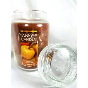 Yankee Candle Spiced Pumpkin Large Jar Scented Candle With Glass Lid